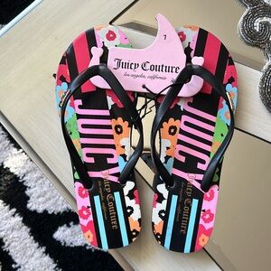 NWOT Juicy Flip Flops Size 7